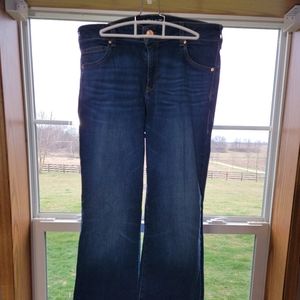 Ariat Denim Trouser Flare, Dark Blue, 32R